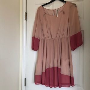 Lauren Conrad cream pink dress.